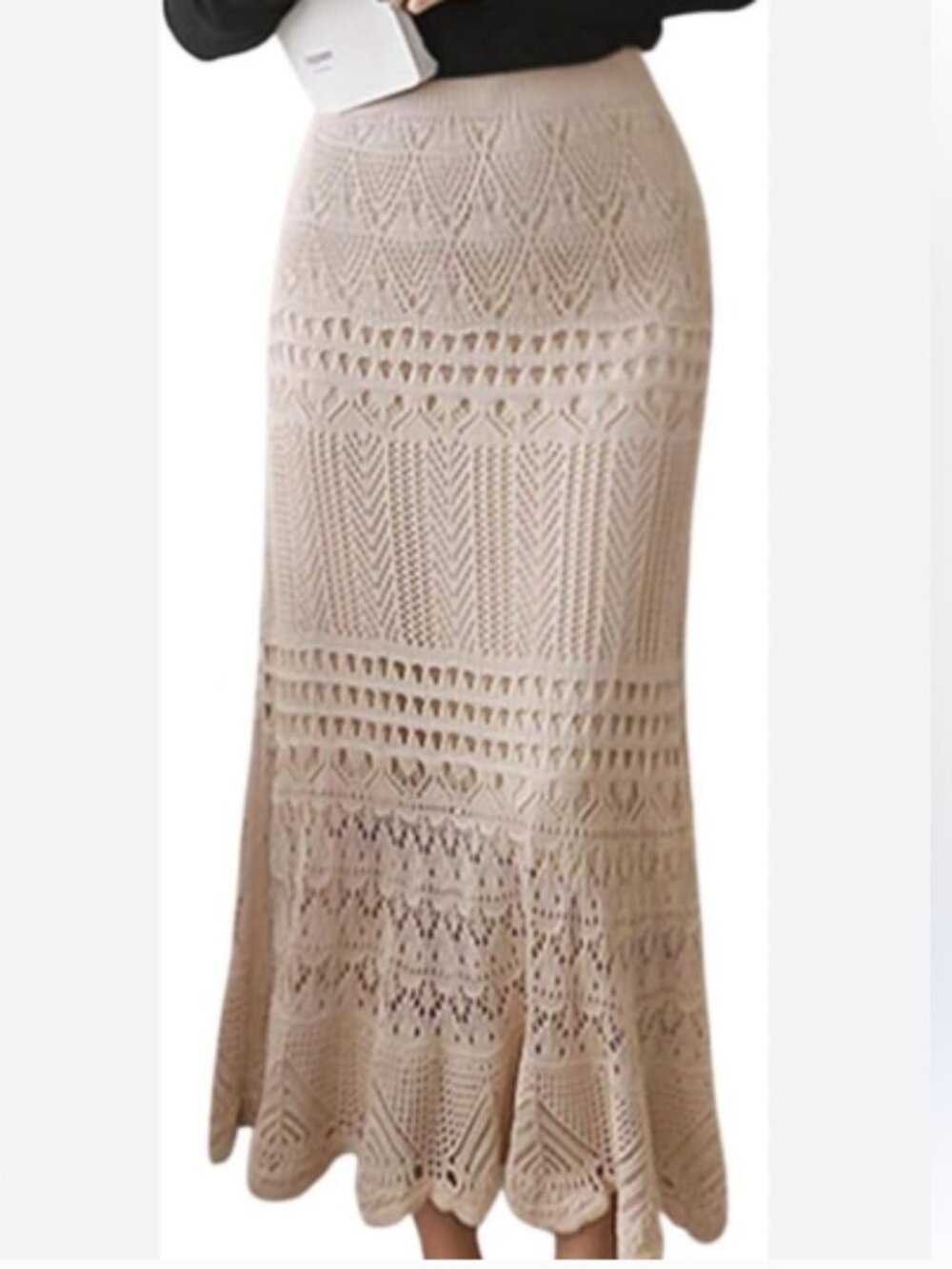 Indigo Thread Crochet Maxi Skirt